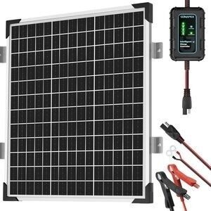 50W Waterproof Solar Charger for Car, Boat, RV, Motorcycle & More